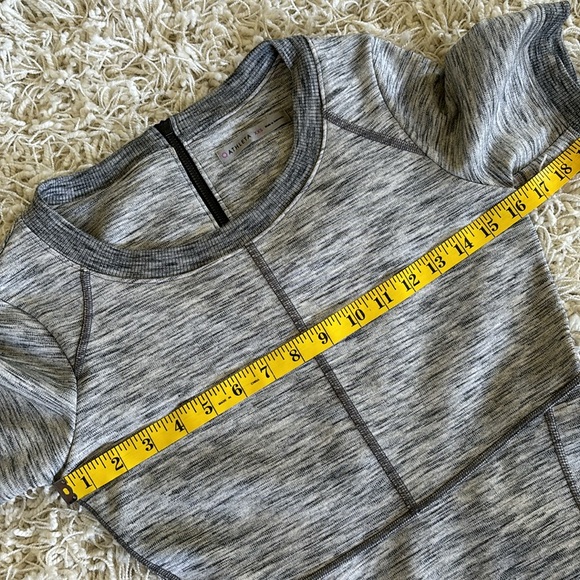 Athleta Heathered Gray En Route Ponte Short Sleeve Fit & Flare Dress 7224627 - Picture 11 of 14